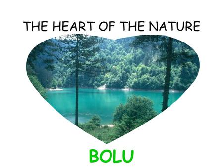 THE HEART OF THE NATURE BOLU. Bolu is located between the two biggest city.200 km far away from İstanbul and 200 km far away from the capital city ! Located.