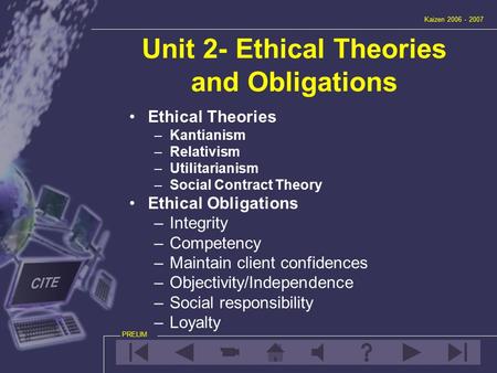 Unit 2- Ethical Theories and Obligations