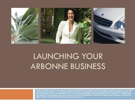 Launching your Arbonne business