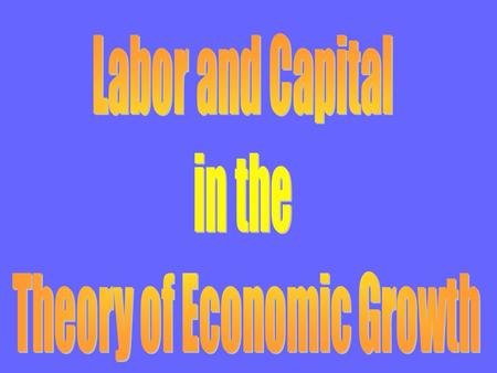 Macroeconomics is divided into two parts Theory of economic growth –focuses on long run trend of real GDP the source of improved living standards –the.