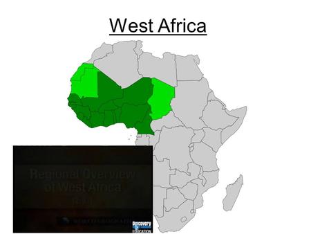 West Africa. Subregions Western Sudan – the drier north. Semi- arid Sahel (Cape Verde, The Gambia, Senegal, Mali, Burkina Faso, Niger, Chad) Guinea Coast.