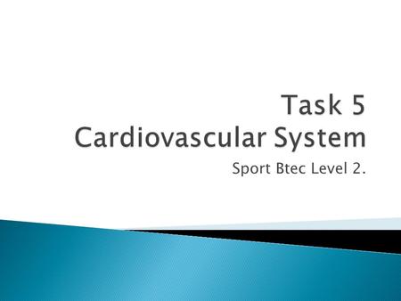 Task 5 Cardiovascular System