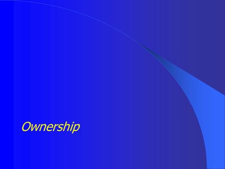 Ownership. It is a state of mind How to create a culture where people have a vested interest in the success of your business?