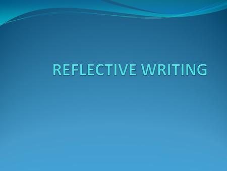 What is a reflection? serious thought or consideration   the fixing of the mind on some subject;