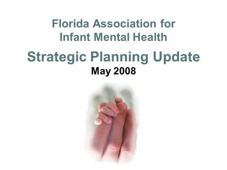 Florida Association for Infant Mental Health Strategic Planning Update May 2008.