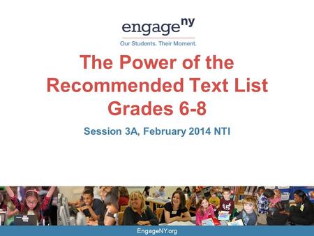 The Power of the Recommended Text List Grades 6-8