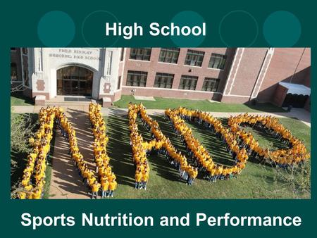 High School Sports Nutrition and Performance. Why Does Nutrition Matter? Good nutrition is important for peak athletic performance Fuel Repair and Rebuilding.