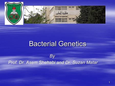 By Prof. Dr. Asem Shehabi and Dr. Suzan Matar