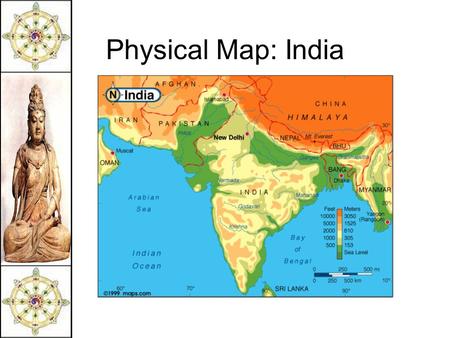 Physical Map: India.