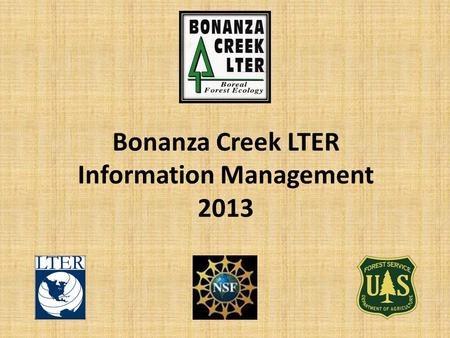 Bonanza Creek LTER Information Management 2013. Information Management at BNZ Information Management Data & Metadata Website & Communication Education.