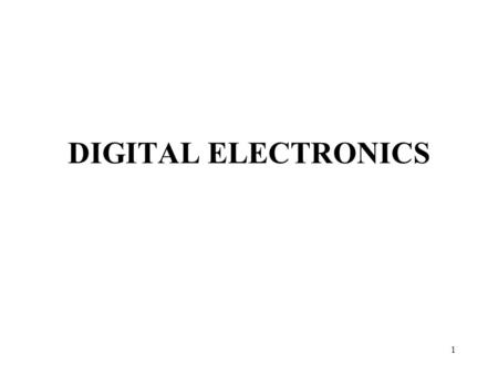 1 DIGITAL ELECTRONICS. 2 OVERVIEW –electronic circuits capable of carrying out logical (boolean) and arithmetic operations on information stored as binary.