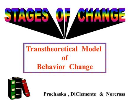 Transtheoretical Model of Behavior Change Prochaska, DiClemente & Norcross.