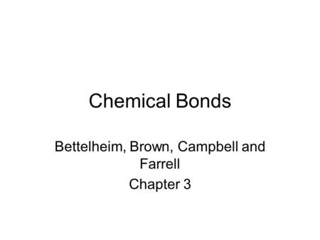 Bettelheim, Brown, Campbell and Farrell Chapter 3