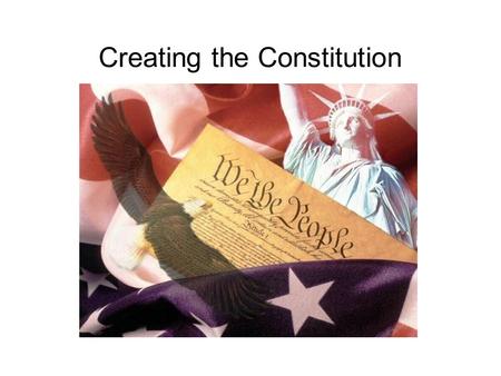 Creating the Constitution. Articles of Confederation In 1777, the Continental Congress drafted the original constitution, known as the Articles of Confederation.