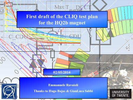 First draft of the CLIQ test plan for the HQ2b magnet Emmanuele Ravaioli Thanks to Hugo Bajas & GianLuca Sabbi 02/05/2014.