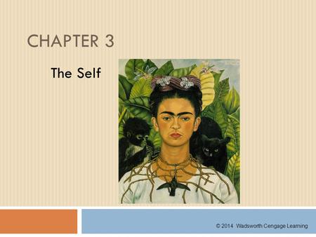 CHAPTER 3 The Self © 2014 Wadsworth Cengage Learning.