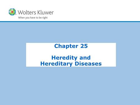 Heredity and Hereditary Diseases