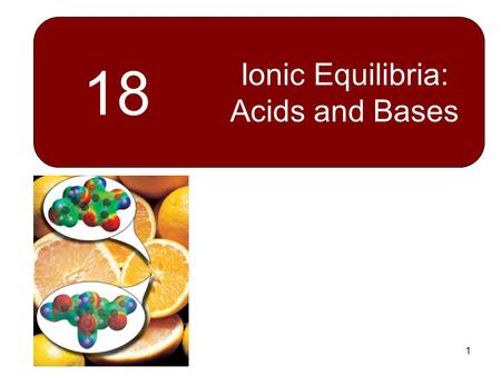 1 18 Ionic Equilibria: Acids and Bases. 2 Chapter Goals 1.A Review of Strong Electrolytes 2.The Autoionization of Water 3.The pH and pOH Scales 4.Ionization.
