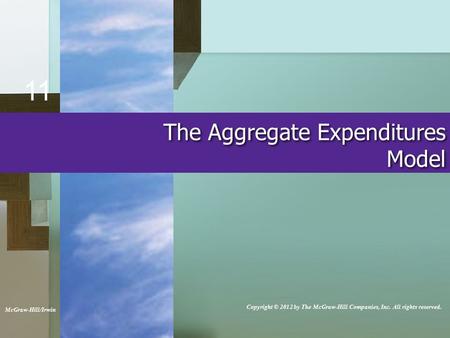 The Aggregate Expenditures Model 11 McGraw-Hill/Irwin Copyright © 2012 by The McGraw-Hill Companies, Inc. All rights reserved.