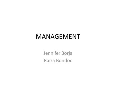 Jennifer Borja Raiza Bondoc