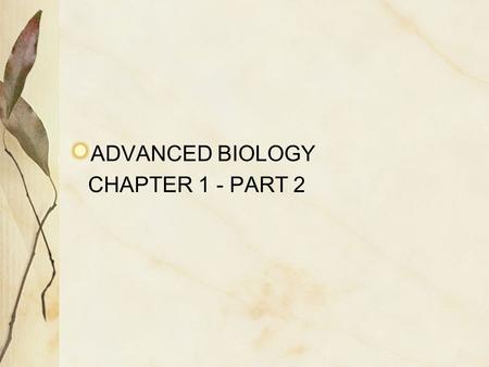ADVANCED BIOLOGY CHAPTER 1 - PART 2. ANATOMICAL POSITION BODY ERECT (STANDING UP) FEET PARALLEL TO EACH OTHER (SHOULDER WIDTH APART) ARMS HANGING AT SIDES.