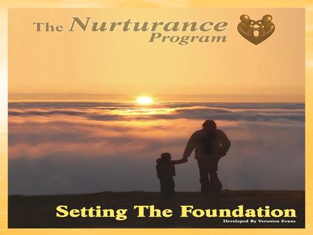 Setting The Foundation The Nurturance Program “Shoring up your foundation” Establish Build Edify As you have therefore received Christ Jesus the Lord,