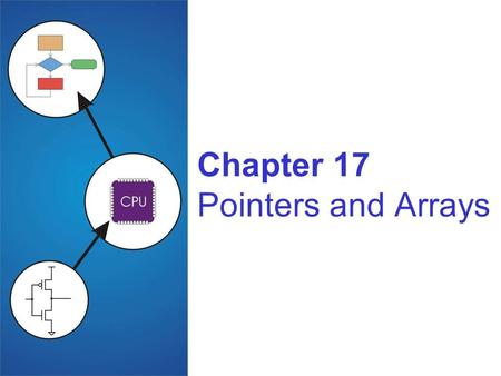 Chapter 17 Pointers and Arrays. Copyright © The McGraw-Hill Companies, Inc. Permission required for reproduction or display. 17-2 Pointers and Arrays.