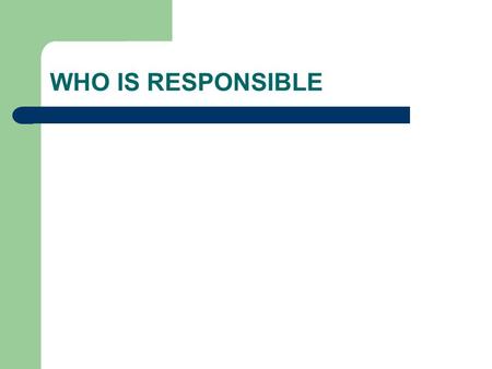 WHO IS RESPONSIBLE. LONG TERM GOALS CHIEF EXECUTIVE – RECOMMENDS/ PROVIDES INPUT BOARD – APPROVES (MORE THAN 1 YEAR)