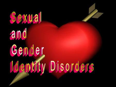 Paraphilias Gender Identity Disorders Sexual Dysfunctions Paraphilias Gender Identity Disorders Sexual Dysfunctions Main Classes of Disorders.