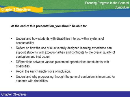 At the end of this presentation, you should be able to: Understand how students with disabilities interact within systems of accountability. Reflect on.