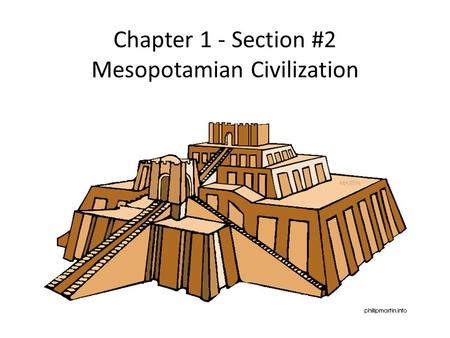 Chapter 1 - Section #2 Mesopotamian Civilization