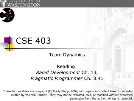 Pragmatic Programmer Ch. 8.41