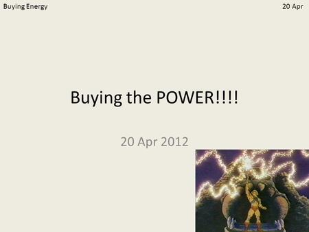Buying Energy20 Apr Class listSeating Plan Buying the POWER!!!! 20 Apr 2012.