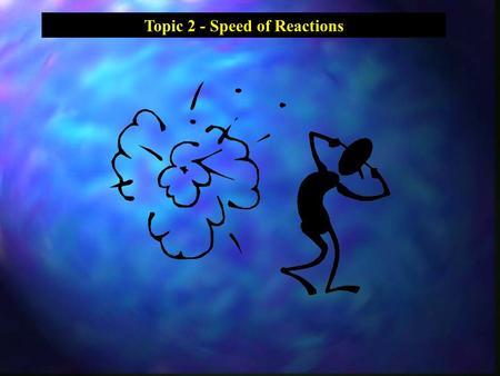 Topic 2 - Speed of Reactions Chemical reactions can be fast: Like this explosion.