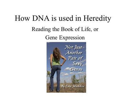 How DNA is used in Heredity Reading the Book of Life, or Gene Expression.