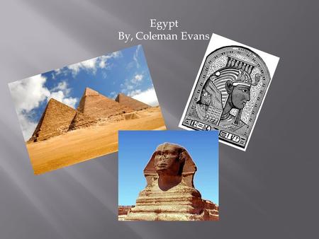 Egypt By, Coleman Evans. Agriculture- Cotton, Rice, Corn, Wheat, Cattle, And Water Buffalo Natural Resources-Oil, Natural Gas, Petroleum, and Limestone.