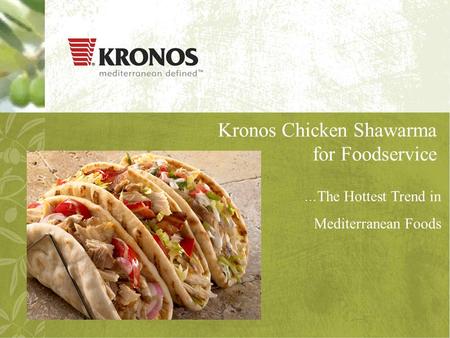 Kronos Chicken Shawarma for Foodservice