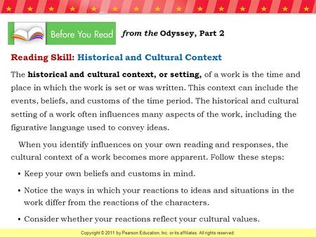 Reading Skill: Historical and Cultural Context