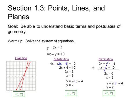 Section 1.3: Points, Lines, and Planes