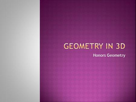 Honors Geometry.  How many lines can be passed through one point?  How many planes can be passed through one point?  How many planes can be passed.