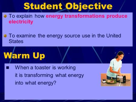 Student Objective Warm Up