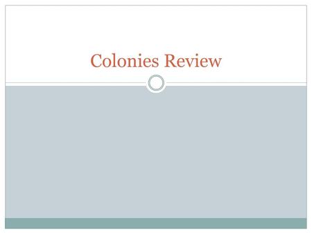 Colonies Review.