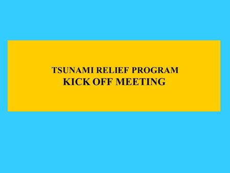 TSUNAMI RELIEF PROGRAM KICK OFF MEETING. INTRODUCTION WHAT IS PROCUREMENT? WHY IS UNDERSTANDING PROCUREMENT SO IMPORTANTS? WHAT ARE THE BASIC PRINCIPLES.