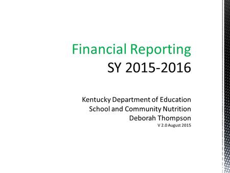 90 days after the close of SFA program year  Opening Cash Balance- (Opening Fund Balance)- Reference Munis Report- Balance Sheet for 2014 Month 13 Munis.