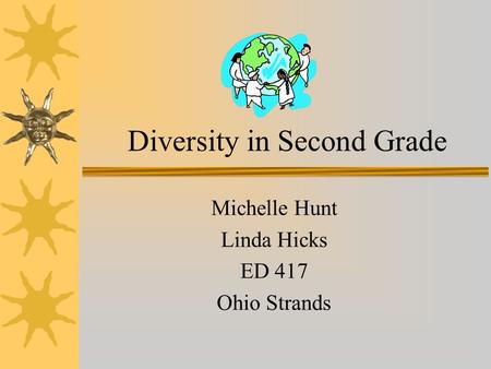Diversity in Second Grade Michelle Hunt Linda Hicks ED 417 Ohio Strands.