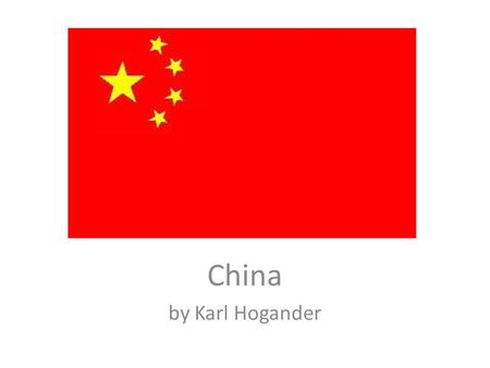 China China by Karl Hogander.