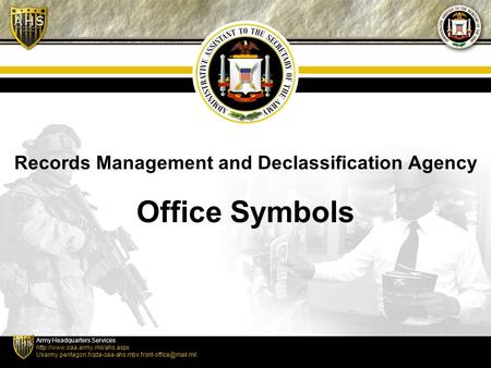 Records Management and Declassification Agency