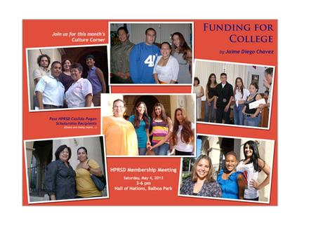 Funding for College! Financial Aid Scholarships Casilda Pagan Scholarship.