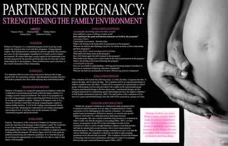 OVERVIEW Partners in Pregnancy is a community program aimed at giving young couples the resources they need with their pregnancy. Young pregnant couples.