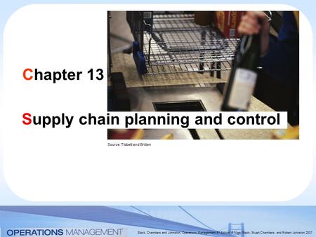 Supply chain planning and control